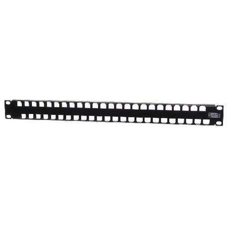 PREMISE WIRING iSTATION™ UDX48E1U Flat Super High Density Unloaded Multi-Media Panel, 48 Ports, Category: Cat 5e/6/6a, Steel