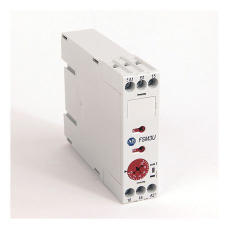 Rockwell Automation 700-FSM3UU23-EX General Purpose High Performance Timing Relay, 0.05 s to 60 hr Time Setting, 24 to 240 VAC, 24 to 48 VDC, SPDT 1NO-1CO Contact Form