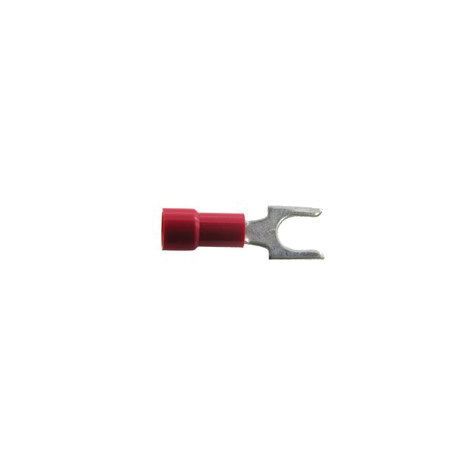 SELECTA® ST-11A-BG Spade Terminal, 22 to 18 AWG Conductor, 0.88 in L, Butted Seam/Funnel Barrel, Red