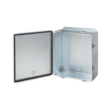 nVent HOFFMAN A604CHEMC A53 Type EMC Junction Box, 6 in H x 4 in W x 3 in D, Continuous Hinged/Screw Clamp Cover, NEMA 12, Steel