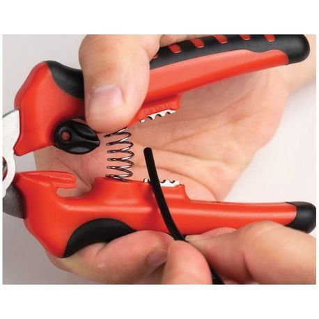 Jonard Tools® JIC-183 Heavy Duty Scissor With Wire Stripper, 8 in OAL, Knife Tip, Serrated Edge, Stainless Steel Blade