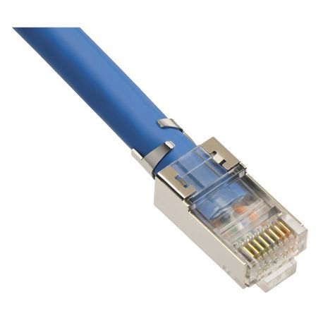 Platinum Tools® 106190 Shielded Modular Connector With Liner, RJ45 Connector, 24 to 22 AWG Cable, Solid Copper Cable, Category: Cat 6a, 8 Contacts
