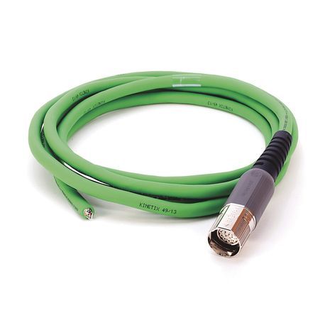 Rockwell Automation SpeedTEC Cable, Motor Feedback Only, SpeedTec DIN Connector, Drive-end, Flying-lead, SIN/COS High-Resolution/Resolver Encoder Type, Continuous-Flex, 3 Meters