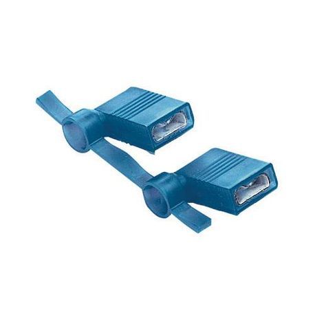 Panduit® Reel Smart™ DNFR14250FIB-KD DNFR-FIB Female Disconnect, 16 to 14 AWG Conductor, 0.25 in W x 0.032 in THK Tab, Butted Seam Barrel, Brass, Blue, Insulated: Insulated
