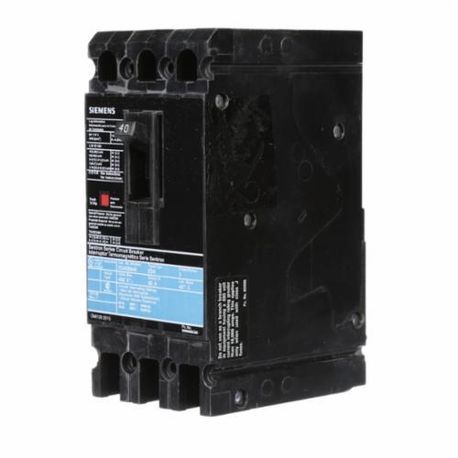 Sentron™ ED43B040 Molded Case Circuit Breaker, 480 VAC, 250 VDC, 40 A, 18 kA Interrupt, 3 Poles, Thermal Magnetic Trip