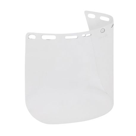 Bouton® 251-01-5211 Flat Universal Fit Safety Visor, Clear, Polyethylene Terephthalate Glycol, 8 in Visor Height, 15-1/2 in Visor Width, 0.04 in Visor Thickness, For Use With: Headgear and Hard Hats, Specifications Met: ANSI Z87.1