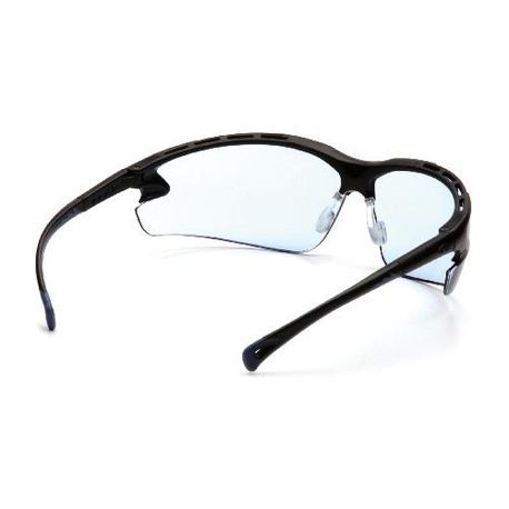 Pyramex® Venture II® SB5760D Unisex Safety Glasses, Scratch-Resistant Lens Coating, Infinity Blue Lens, Half Framed Frame, Black Frame, Polycarbonate Frame, Polycarbonate Lens, Specifications Met: ANSI Z87.1
