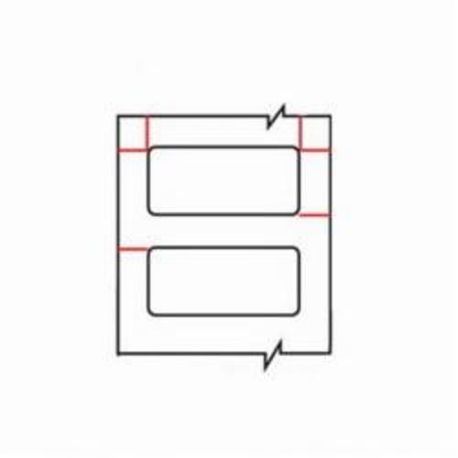 Brady® THT-18-402-5.2 Thermal Transfer Printer Label, 1 in L x 3 in W, White Legend/Background, B-402 Paper