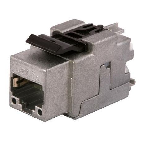 PREMISE WIRING NEXTSPEED® SJ6A2B Cat 6a Shielded Jack, Keystone Module, Zinc, Black