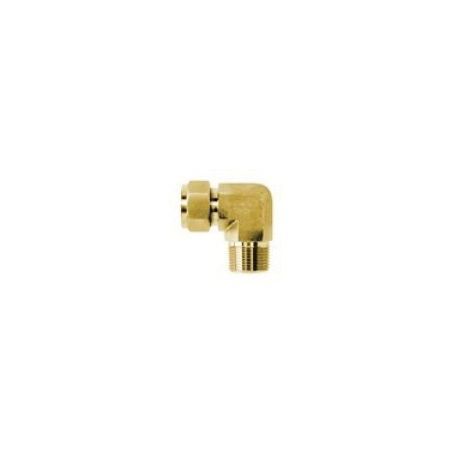Brennan N2501-04-02-B N2501-B Tube Elbow, 1/4 x 1/8 in, Instrumentation x MNPT End Style, Brass