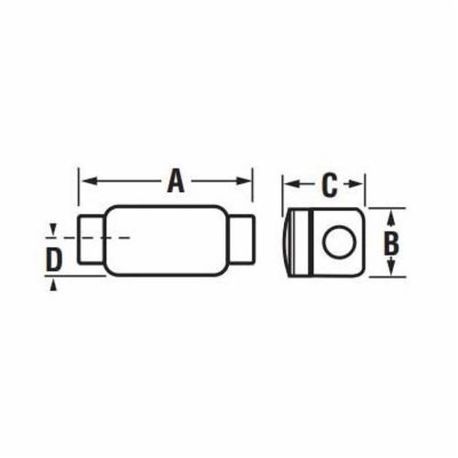 Killark® XC-2 Type C Conduit Body, 3/4 in Hub, 85, 6.5 cu-in, Aluminum, Powder Coated