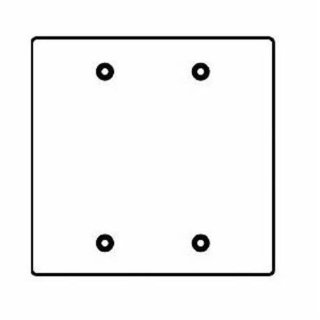 Killark® 2FB Type FS/FD Device Box Cover, 4-9/16 in L x 4-5/8 in W, Blank Cover, Stamped Aluminum