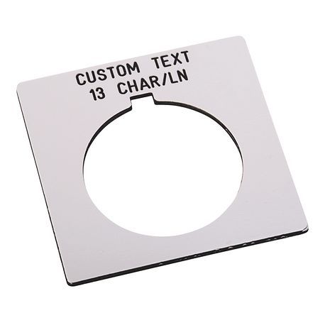 Rockwell Automation 800H Legend Plate,Standard,Custom Text,White