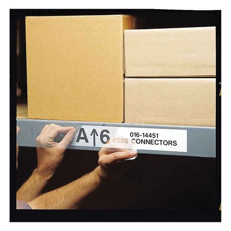 Brady® BMP® 71 M71C-2000-581-WT Repositionable Printer Label, 50 ft H x 2 in W, White Legend/Background, B-581 Vinyl