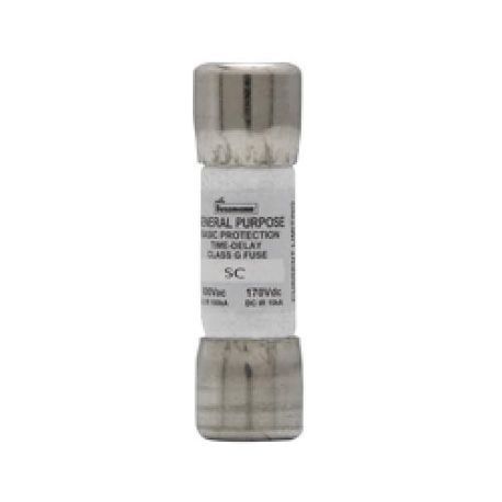 Bussmann SC-20 Current Limiting Time Delay Fuse, 20 A, 600 VAC/170 VDC, 100/10 kA Interrupt, Class: G, Cylindrical Body