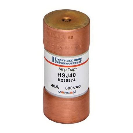 Ferraz Shawmut Amp-Trap® HSJ40 High Speed Fuse, 40 A, 600 VAC/500 VDC, 200/100 kA Interrupt, Class: J, Cylindrical Body