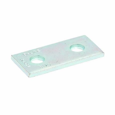 B-Line B129ZN Flat Splice Plate, 2 Holes, 3-1/2 in L x 1-5/8 in W x 1/4 in THK, Strip Steel