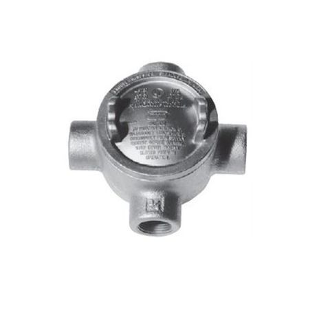 1/2IN CROUSE HINDS GUAX14 Conduit Outlet Box Cover Opening 4PORT 1/2IN CROUSE HINDS GUAX14 Conduit Outlet Box Cover Opening 4PORT