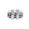 SMC® KQ2E08-00A Bulkhead Union, Union, 8 mm, Tube x Tube End Style, 303 Stainless Steel/Brass/PBT/PP, Import Domestic/Import