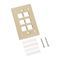 CommScope 108168592 Type L Faceplate, 1 Gangs, 6 Ports, Flush Mount, Thermoplastic
