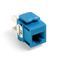 eXtreme® QuickPort® 61110-RL6 8-Conductor 8-Position Component Rated UTP Connector, Cat 6+ Module, Panel Mounting, Blue