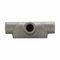 Crouse-Hinds Condulet® T37 Type T Conduit Body, 1 in Hub, 7 Form, Feraloy® Iron Alloy, Aluminum Acrylic Painted/Electro-Galvanized