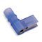 Spec-Kon® KNF14-250FFD-M 250 Barrel Flag Female Disconnect, 16 to 14 AWG Conductor, 0.25 in W x 0.032 in THK Tab, Brazed Seam Barrel, Brass, Blue, Insulated: Fully Insulated