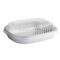 Durable® Small 8 3/16" x 6 3/16" x 1 1/4" Aluminum Entree Container with Dome Lid Combo (9331-SL-100)