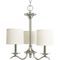 Progress Lighting® P4632-09 Inspire Casual/Traditional/Transitional Chandelier, (3) B10/B Incandescent Lamp, 120 VAC, Brushed Nickel Plated Housing