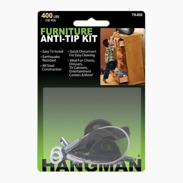 2 Pack Hangman Products Inc. 400 Pound Falling Furniture Prevention Device Furniture Anti-Tip Kit 2 Pack Hangman Products Inc. 400 Pound Falling Furniture Prevention Device Furniture Anti-Tip Kit