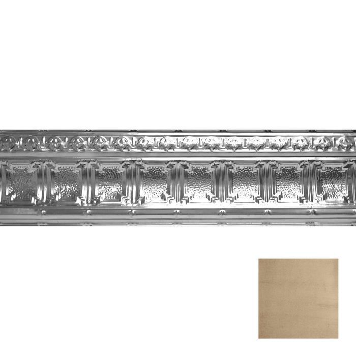 Tin Plated Stamped Steel Cornice | 9in H x 9in Proj | Monterey Finish ...