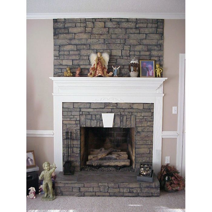2 High X 4 Wide Gray Stonewall Interlocking Faux Stone Panel