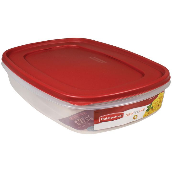 Rubbermaid 1777163 Food Storage Container 1 5 Gal Capacity Rectangular Plastic Clear
