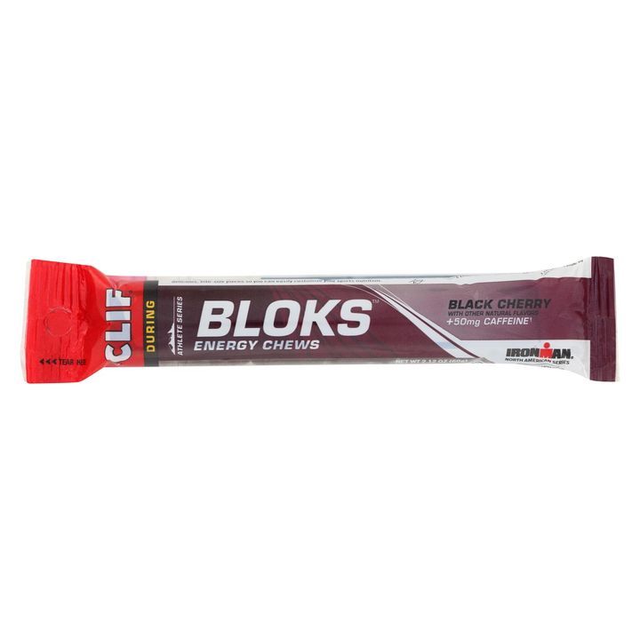 Black Cherry with 50mg Caffeine Box of 18 Clif Shot Bloks