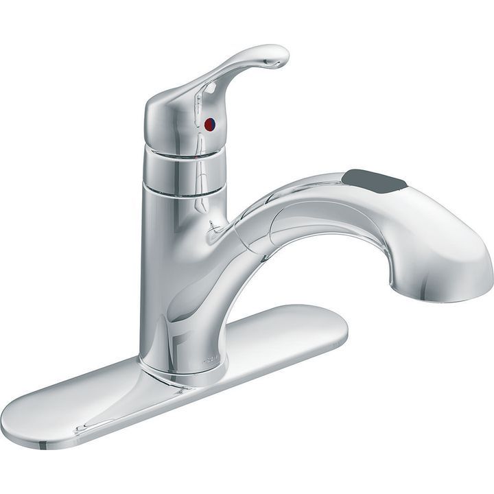 Moen Renzo Glacier Ca87316c Kitchen Faucet 1 Handle 7 5 8 In H Spout Stainless Steel Chrome