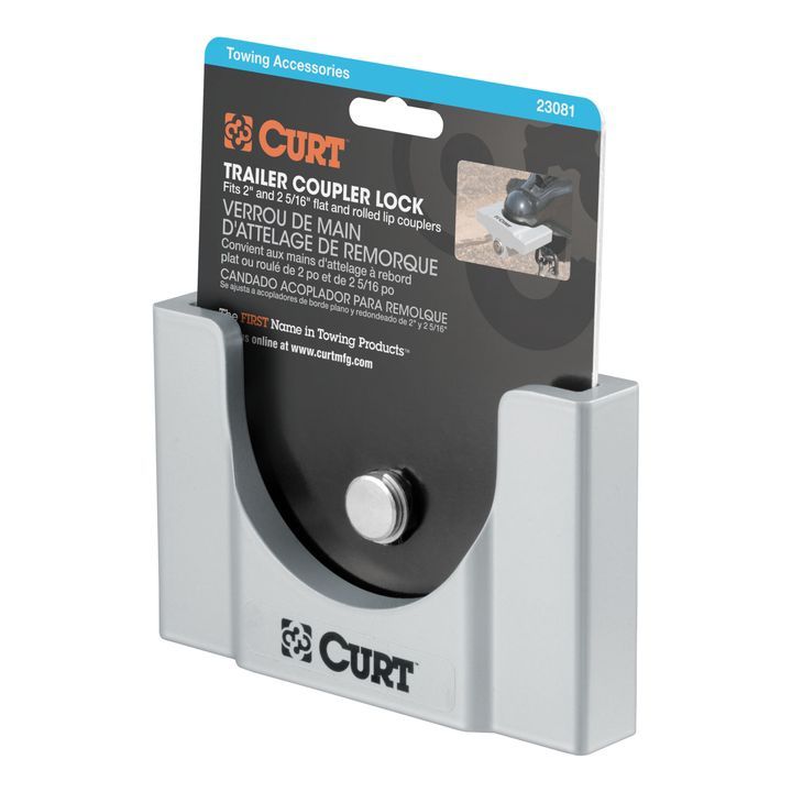 Locks: Trailer Coupler Lock for 2" or 2-5/16" Flat Lip ...