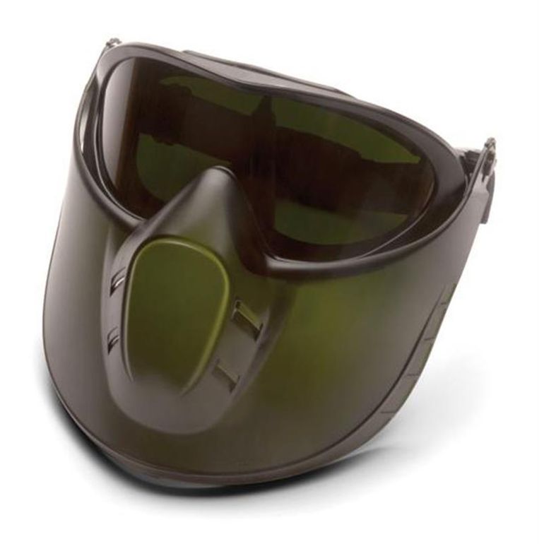 Pyramex Capstone Green Tinted Face Shield with IR 5.0 AntiFog Lens