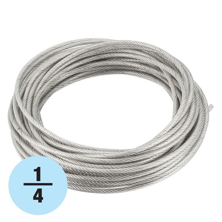 1/4" x 100' Roll 7x19 Stainless Steel Cable K.L. Jack