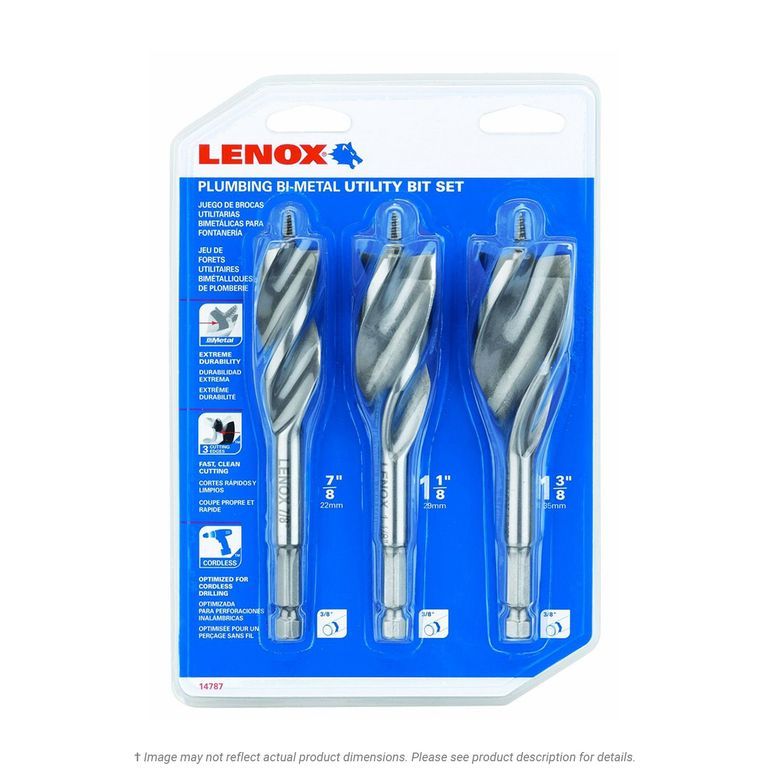 Lenox 300S BiMetal Utility Wood Bit Kit (3 Piece) K.L. Jack