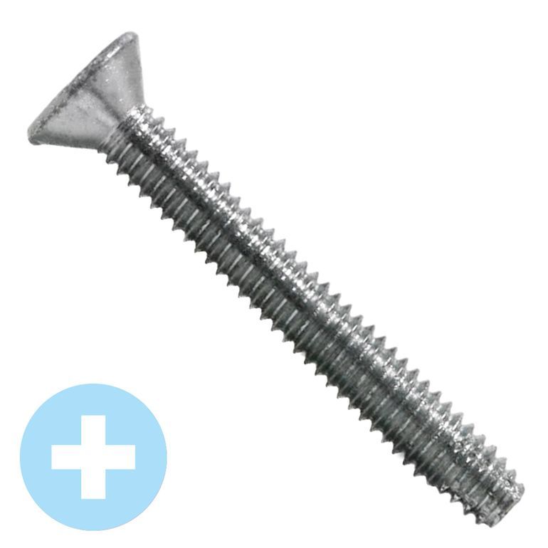 1/4"20 x 1" Stainless Steel Phillips Flat Head Thread Cutting Screw