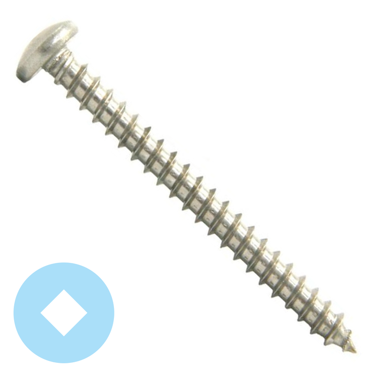 14 x 11/2" Stainless Steel Square Drive Pan Head Sheet Metal Screw K.L. Jack