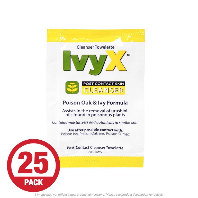 Ivy X Pre-Contact Poison Ivy Wipes 83640, 25 Wipes/Box | K.L. Jack