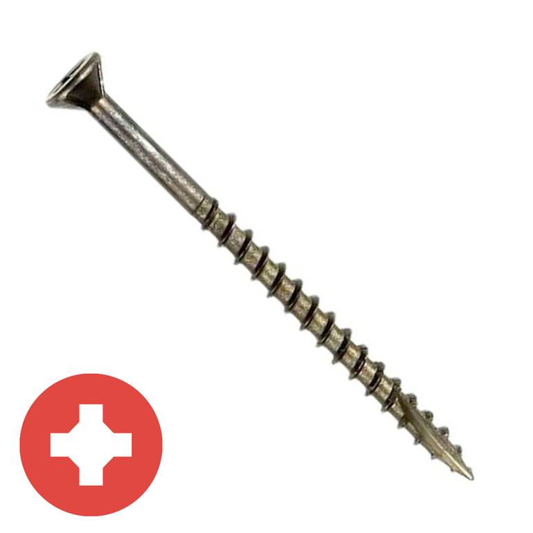 10 x 11/2" Recex Drive Flat Head Wood Screw 4,000 Per Case K.L. Jack