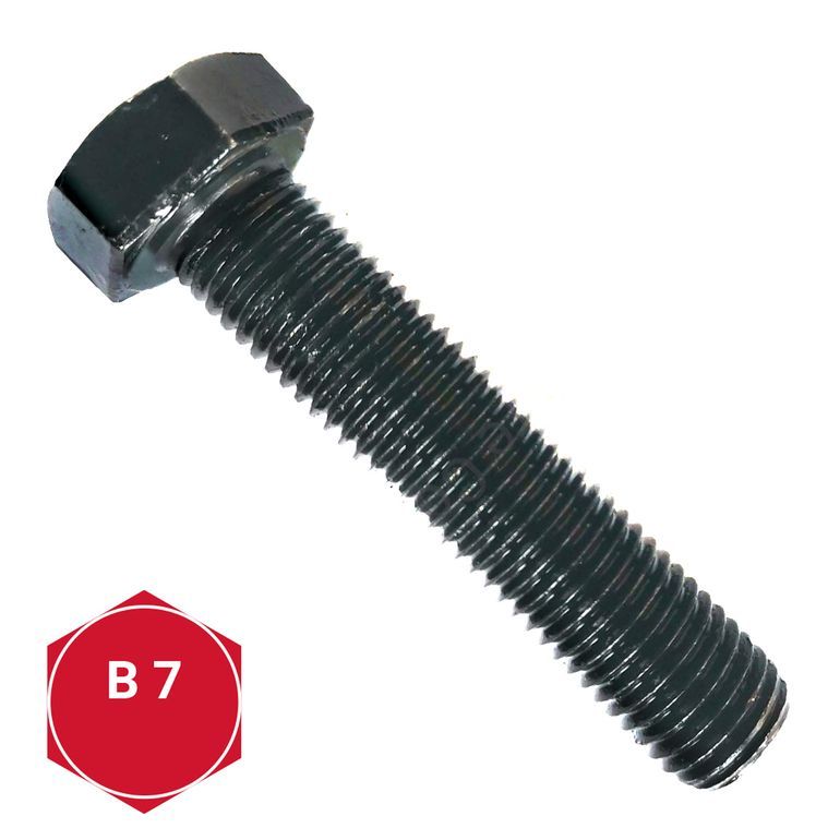 1"8 x 6" A193B7 Plain Finish Heavy Hex Bolt K.L. Jack
