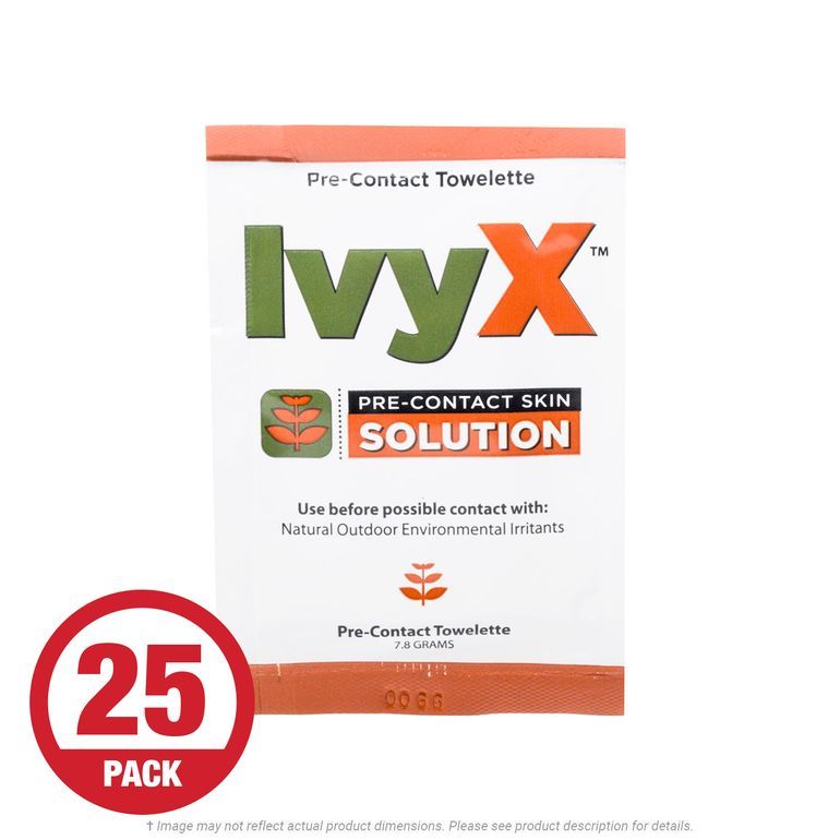 IVY clean QⅢ Ivy X Pre-Contact Poison Ivy Wipes 83640, 25 Wipes/Box | K.L. Jack