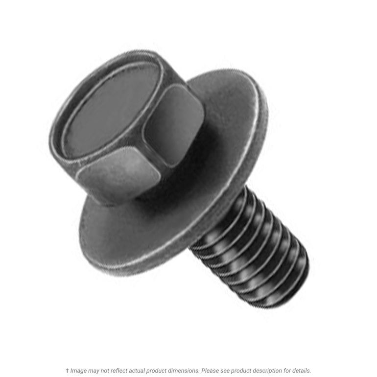 M61.0 x 16mm Black Hex Head Sheet Metal Screw Class 9.8 50 per Box