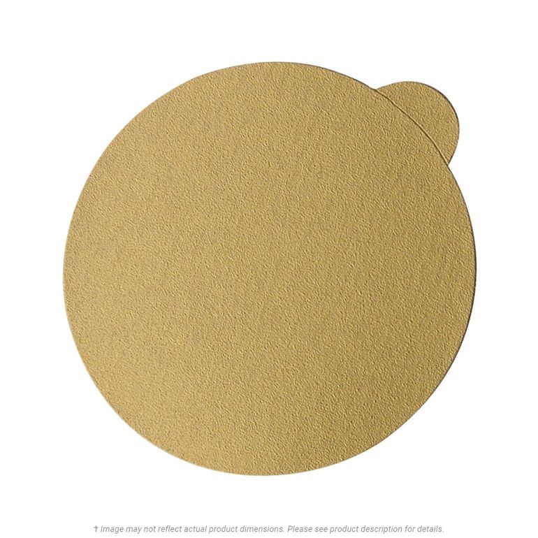 Red Label Abrasives 6 Inch 220 Grit Gold PSA Sanding Discs (100 Pack) - Stick-On