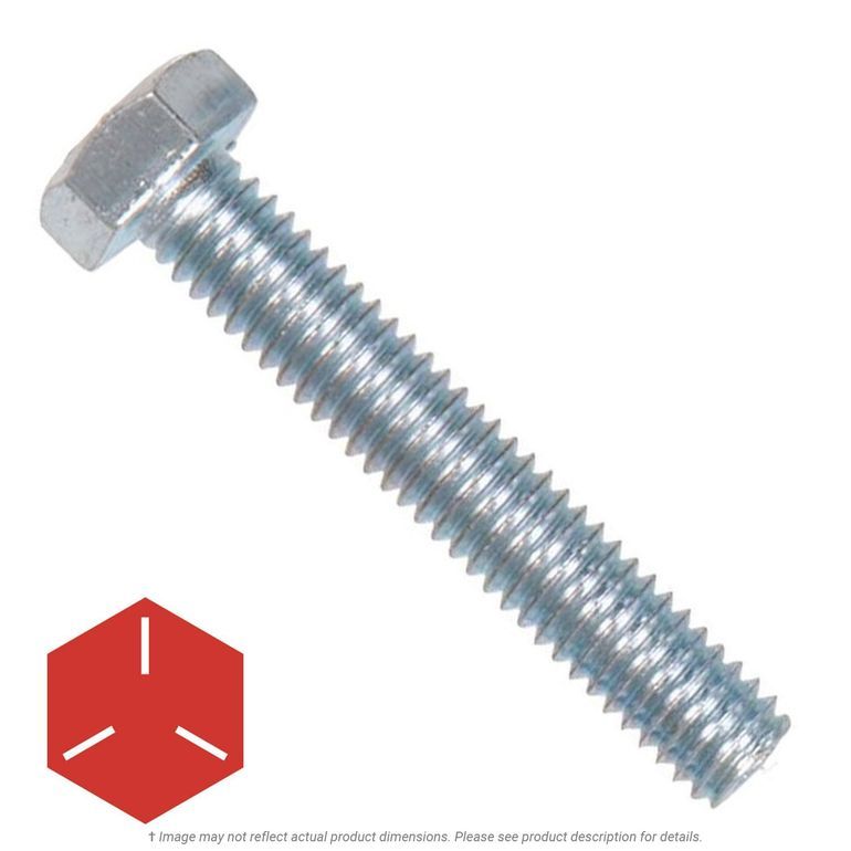 3/8"16 x 31/2" Zinc Plated Hex Tap Bolt Grade 5 K.L. Jack