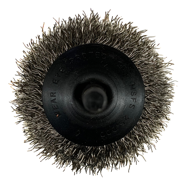 Wire Wheel Wire Brush, Crimped Wire, 4 Dia