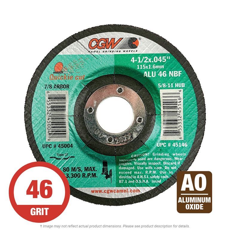 41/2" x 0.045" x 7/8" Aluminum Cutting Wheel K.L. Jack
